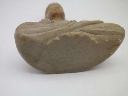 Vintage Carved Stone Buddha Figurine 9.5 cm tall