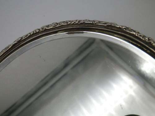 EXQUISITE Hallmarked sterling silver HAND MIRROR. Birmingham 1904. 28cm long. RARE!!
