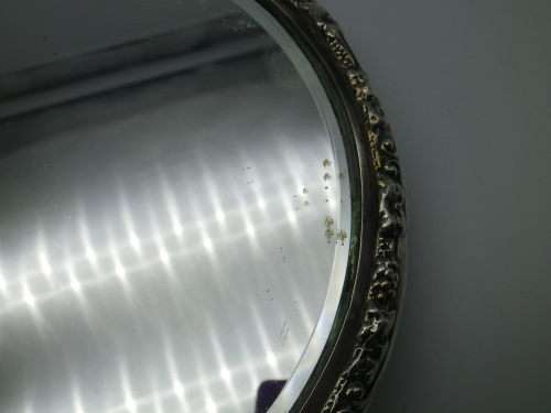 EXQUISITE Hallmarked sterling silver HAND MIRROR. Birmingham 1904. 28cm long. RARE!!