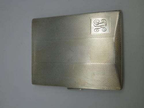 ART DECO Hallmarked Sterling Silver Card Holder Birmingham 1931 8 x 6.5cm 80.9 g