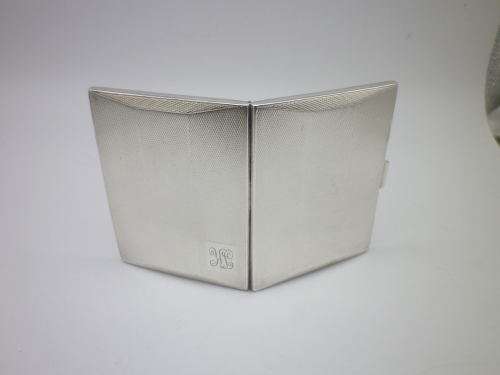 ART DECO Hallmarked Sterling Silver Card Holder Birmingham 1931 8 x 6.5cm 80.9 g