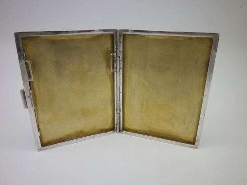ART DECO Hallmarked Sterling Silver Card Holder Birmingham 1931 8 x 6.5cm 80.9 g