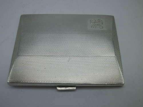 ART DECO Hallmarked Sterling Silver Card Holder Birmingham 1931 8 x 6.5cm 80.9 g