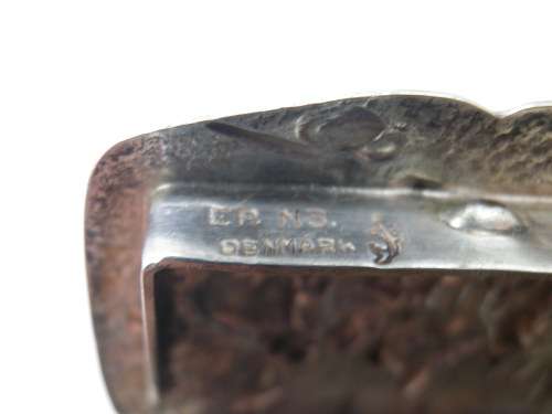 Vintage Hans Jensen, Denmark Silverplated Repousse pill or snuff box depicting musicians with their