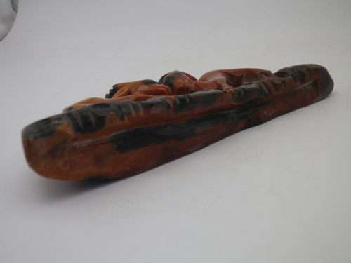 Vintage Chinese(?) Carved Stone DEER figurine. Lovely detail. 13 x 6 cm
