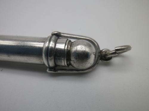 Miniature vintage/antique chatelaine propelling pencil. Silver (or silver plated)