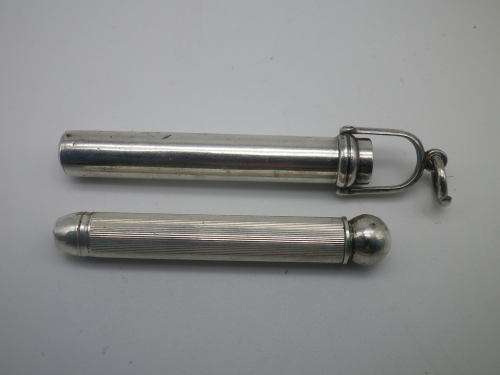 Miniature vintage/antique chatelaine propelling pencil. Silver (or silver plated)