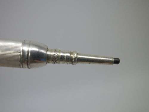 Miniature vintage/antique chatelaine propelling pencil. Silver (or silver plated)
