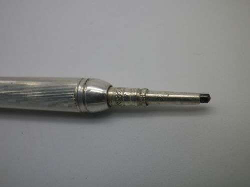 Miniature vintage/antique chatelaine propelling pencil. Silver (or silver plated)