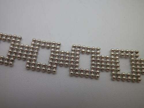 Sterling Silver Italian 925 fancy link beaded bracelet Approx. 5,5g 19cms in length