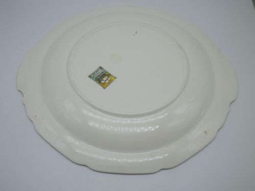 GRINDLEY, TUNSTALL, England Buttercup Yellow floral Cake Serving Plate. PRETTY!