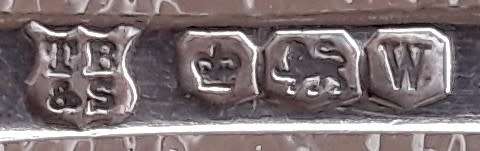 ART DECO Hallmarked sterling silver Condiment Spoons. Sheffield 1939 Thomas Bradbury& Sons Ltd