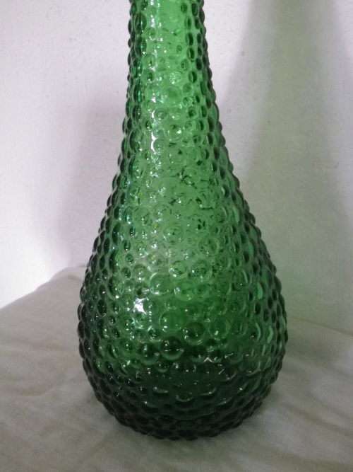 FOR MICHELLE MATT ONLY PLEASE!!GENIE BOTTLE!!  Large Italian Green Glass Bath Salts Bottle.