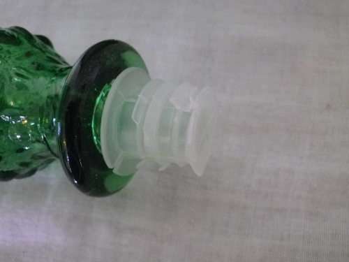 FOR MICHELLE MATT ONLY PLEASE!!GENIE BOTTLE!!  Large Italian Green Glass Bath Salts Bottle.
