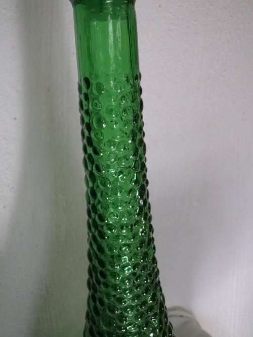 FOR MICHELLE MATT ONLY PLEASE!!GENIE BOTTLE!!  Large Italian Green Glass Bath Salts Bottle.