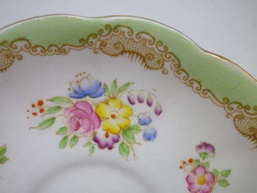 RARE and CHARMING Royal Albert Crown China Vintage/Antique Trio. Un-named Pattern