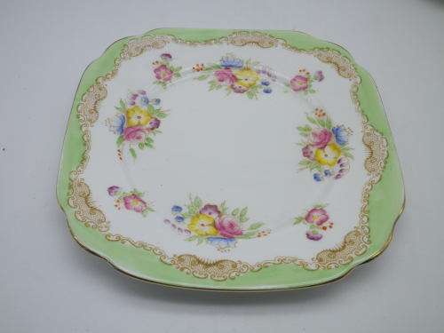 RARE and CHARMING Royal Albert Crown China Vintage/Antique Trio. Un-named Pattern