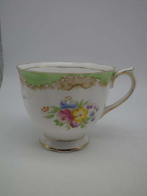 RARE and CHARMING Royal Albert Crown China Vintage/Antique Trio. Un-named Pattern