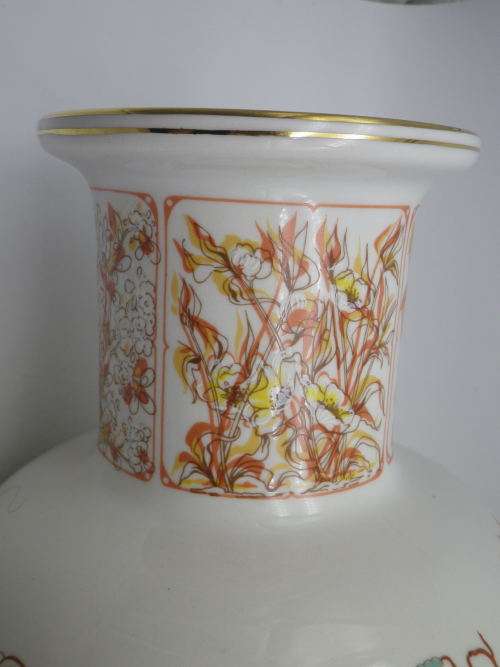 Large Italian Vintage Vase,  Florence. Nymph Theme. Carraresi V V Calenzano Liberty 30.5 cm