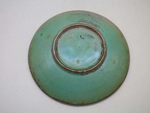 LINNWARE Green Glaze Cup and Saucer South African Pottery.