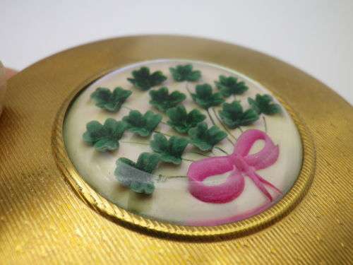 Vintage Powder Compact, Lipstick Holder & Comb Set Kigu London In Original Box