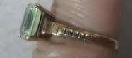 9ct Yellow Gold & Yellow Green BERYL VINTAGE RING JAYEM, SOUTH AFRICA. Size N 1/2