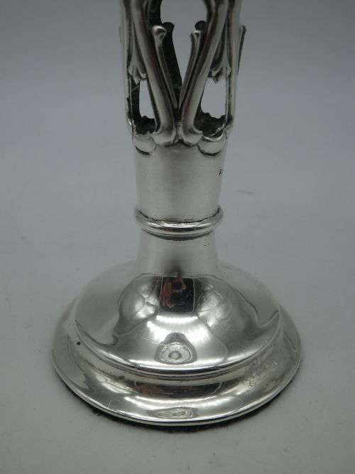 FOR DESDES ONLY PLEASE Antique Hallmarked Sterling Silver Stem Vase. Birmingham 1910