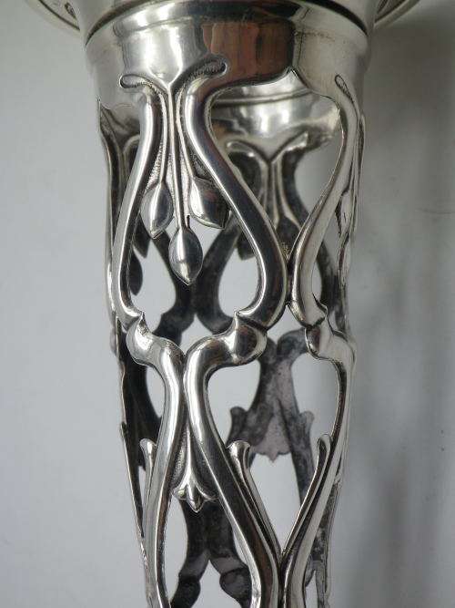 FOR DESDES ONLY PLEASE Antique Hallmarked Sterling Silver Stem Vase. Birmingham 1910