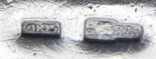 Russian USSR c1930s silver compact. Catherine the Great original powder cloth & mirror RARE!