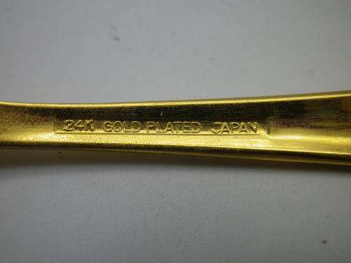 FOR JENNY ONLY PLEASE!! TWELVE 24ct Gold Plated Teaspoons with handpainted SA wild Flowers.