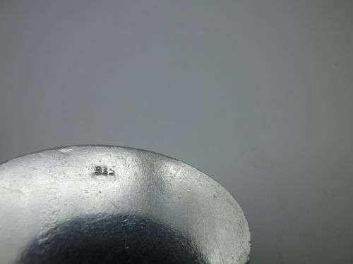 Sterling Silver 935 oval vintage pill box  3.5 x 2.5 x1.8cm  12 grams