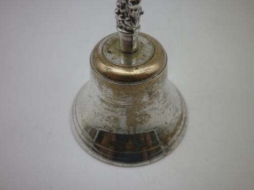Bell with beautiful Hallmarked Silver Handle. Birmingham, 1956 Maker: William Adams Ltd