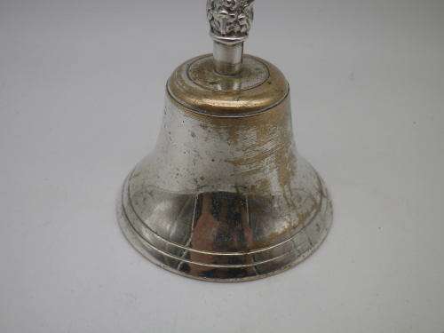 Bell with beautiful Hallmarked Silver Handle. Birmingham, 1956 Maker: William Adams Ltd