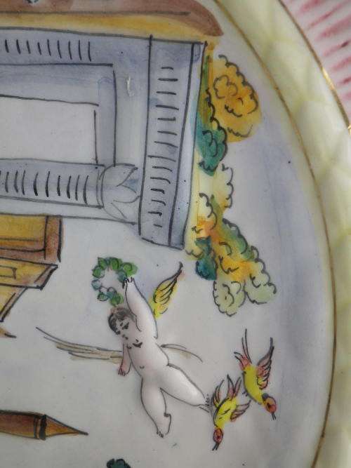 CAPODIMONTE, ITALY Large Ornate Charger. 33cm Signed and numbered Luscious!!