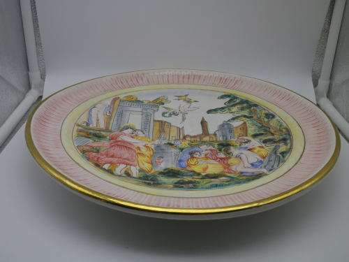CAPODIMONTE, ITALY Large Ornate Charger. 33cm Signed and numbered Luscious!!