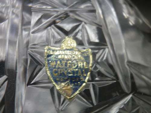 CUT CRYSTAL SWEET BASKET, WATFORD ENGLAND ORIGINAL LABEL 18 x 16.5 x 12.5 cm