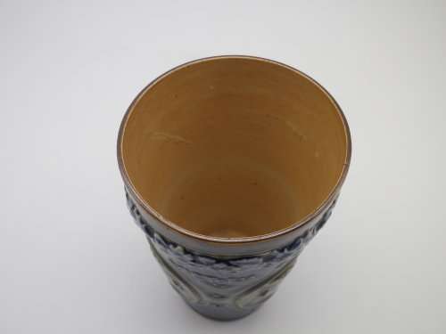 Doulton Lambeth c1897 Antique Queen Victoria Diamond Jubilee Tapered Beaker  No:7500 Rare