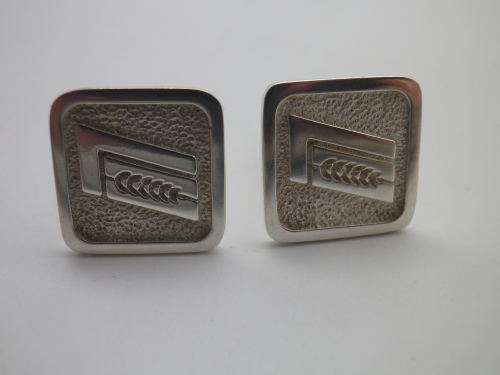 Vintage Sterling Silver cufflinks. Good Quality. Modernist Design  11grms