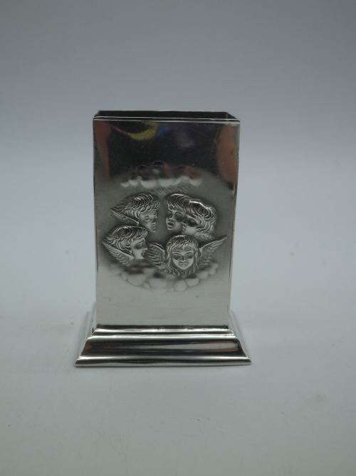 ANTIQUE Hallmarked silver Matchbox holder. BIRMINGHAM 1904  REYNOLDS ANGELS DESIGN 16.13g