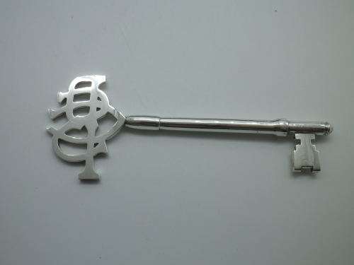 Boxed Silver Presentation Key. British Governor Sir Herbert J Stanley GCMG Ceylon 1928