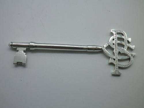 Boxed Silver Presentation Key. British Governor Sir Herbert J Stanley GCMG Ceylon 1928