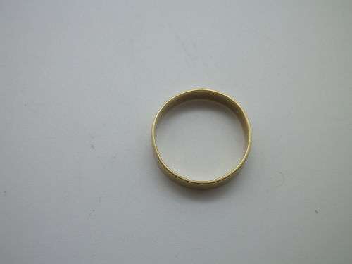 9ct Yellow Gold Men`s Vintage Flat WEDDING BAND 4.5mm wide Approx 3grms Size `T`