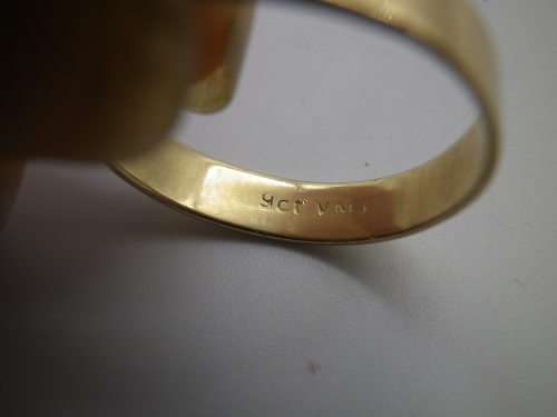 9ct Yellow Gold Men`s Vintage Flat WEDDING BAND 4.5mm wide Approx 3grms Size `T`
