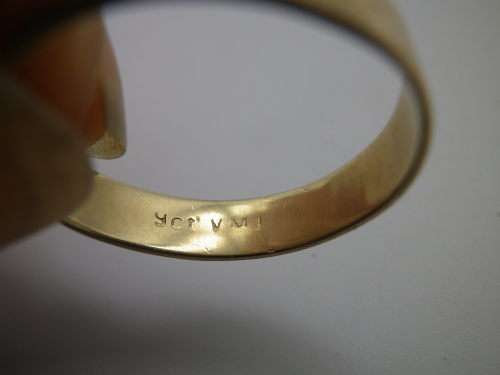9ct Yellow Gold Men`s Vintage Flat WEDDING BAND 4.5mm wide Approx 3grms Size `T`