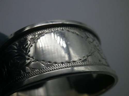 Pair Antique Hallmarked Sterling Silver Napkin Rings 34.1 gm Birmingham1899/1900 John Edward Wilmot