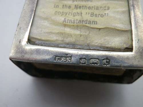 Antique Hallmarked Silver Art Nouveau Matchbox holder Levi and Salaman Birmingham 1904/5 12.5g