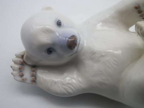 RARE VINTAGE c1940s ROYAL COPENHAGEN PLAYFUL POLAR BEAR CUB NO 537