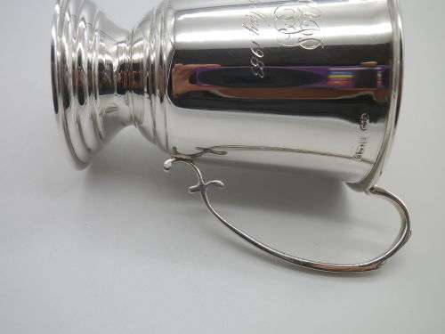 FOR JOHNNY ONLY PLEASE!!! STERLING SILVER CHRISTENING MUG BIRMINGHAM 1981 BROADWAY &Co 52.61g