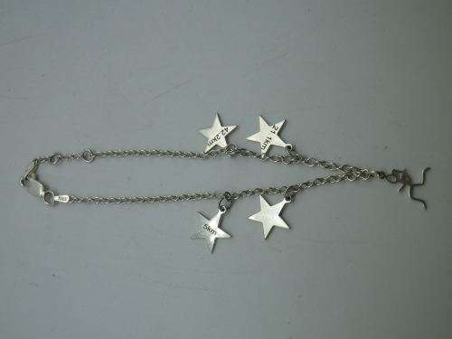 Sterling Silver LADY MARATHON RUNNER Bracelet, with stars for 5, 10, 21 and 42.2km. SPECIAL