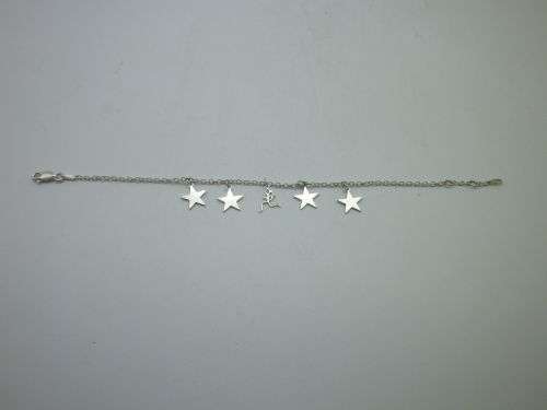 Sterling Silver LADY MARATHON RUNNER Bracelet, with stars for 5, 10, 21 and 42.2km. SPECIAL